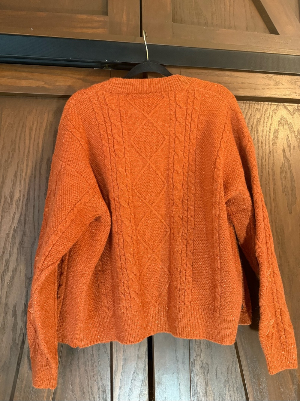 Taylor Swift The Life of a Showgirl Orange Cardigan Glittery Sweater Size XS/S - Picture 2 of 9
